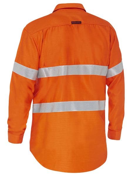 Bisley Workwear Apex 185 Taped Hi Vis FR Vented Shirt BS8439T - Flash Uniforms 