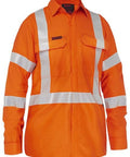 Bisley Apex 185 Women's X-Taped Hi Vis FR Vented Shirt BL8439XT - Flash Uniforms 