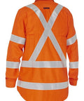 Bisley Apex 185 Women's X-Taped Hi Vis FR Vented Shirt BL8439XT - Flash Uniforms 