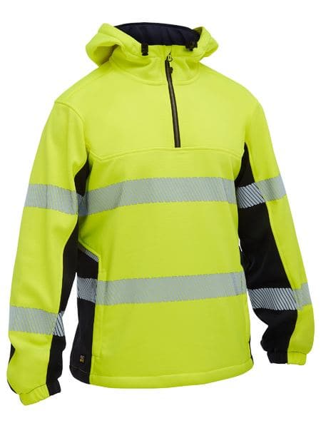 Bisley Taped Hi Vis Liquid Repellent Fleece Hoodie BJ6517T