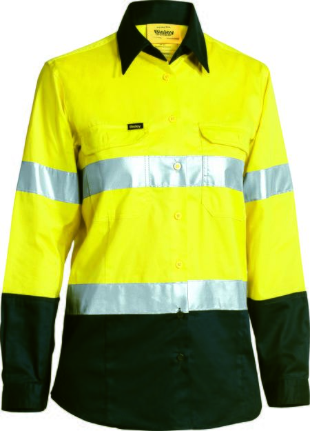 Bisley Workwear Women's 3m Taped Cool Lightweight Hi Vis Shirt BL6896