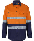 Hi Vis (D+n) L/s Stretch Work Shirt With Tape 6DSWL - Allsorts Workwear
