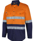 Hi Vis (D+n) L/s Stretch Work Shirt With Tape 6DSWL - Allsorts Workwear