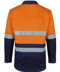 Hi Vis (D+n) L/s Stretch Work Shirt With Tape 6DSWL - Allsorts Workwear