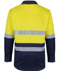 Hi Vis (D+n) L/s Stretch Work Shirt With Tape 6DSWL - Allsorts Workwear