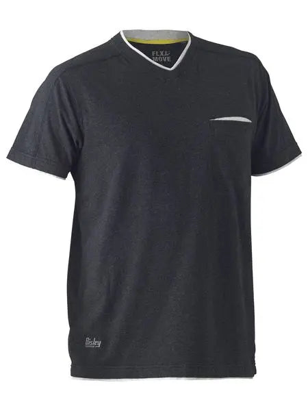 Bisley Workwear Flex & Move™ Cotton V Neck Tee Short Sleeve BK1933 - Allsorts Workwear