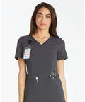 Cherokee IFlex Women's Knit Panel Scrub Top CK605  Simply Scrubs Australia