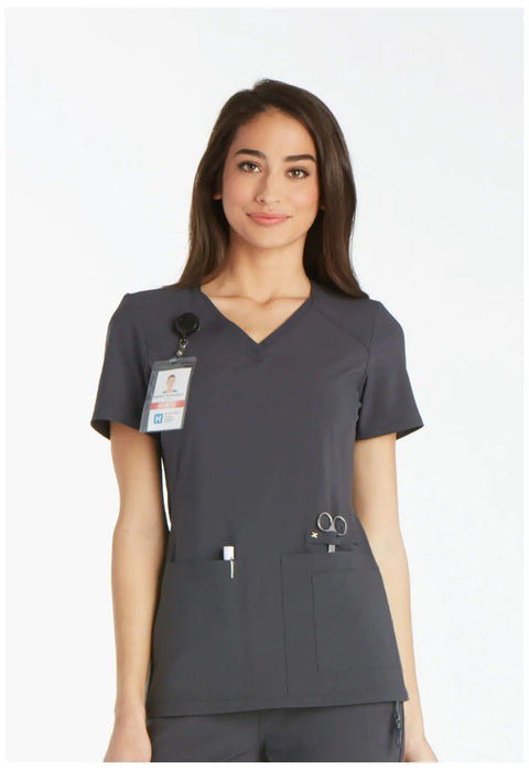 Cherokee IFlex Women's Knit Panel Scrub Top CK605  Simply Scrubs Australia