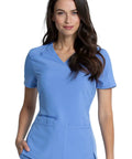 Cherokee Atmos Women'sKnit Inset Scrub Top CK837A  Simply Scrubs Australia