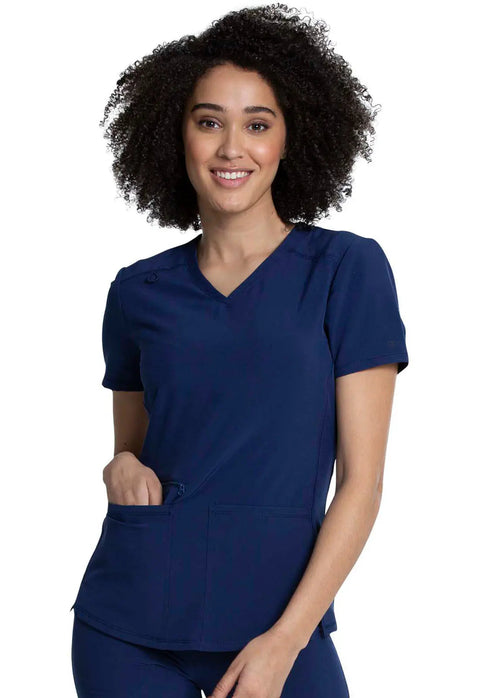 Cherokee Atmos Women'sKnit Inset Scrub Top CK837A  Simply Scrubs Australia