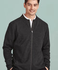 Biz Care Nova Men's Knit Jacket CO342MJ  Flash Uniforms Black Marle XS 
