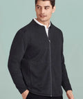 Biz Care Nova Men's Knit Jacket CO342MJ  Flash Uniforms Navy Marle XS 