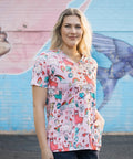 Softies Women's Lazy Lama Slim Fit Fun Scrub Top LMOT01  Simply Scrubs Australia