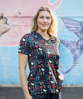 Softies Women's Love Life Slim Fit Fun Scrub Top LLOT01  Simply Scrubs Australia