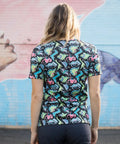 Softies Women's Dino Party Slim Fit Fun Scrub Top DPOT01  Simply Scrubs Australia