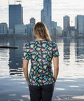 Softies Women's Dino Party Slim Fit Fun Scrub Top DPOT01  Simply Scrubs Australia