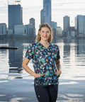 Softies Women's Beach Life Slim Fit Fun Scrub Top BLOT01  Simply Scrubs Australia