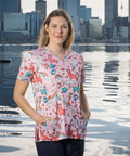 Softies Women's Lazy Lama Slim Fit Fun Scrub Top LMOT01  Simply Scrubs Australia