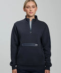 Winning Spirit Unisex Premium Fleece Half Zip Work Sweat Shirt FL15 Winning Spirit