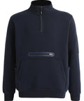 Winning Spirit Unisex Premium Fleece Half Zip Work Sweat Shirt FL15 Winning Spirit