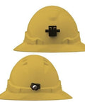 Pro Choice Hard Hat (V6) - Unvented, Full Brim, 6 Point Ratchet Harness C/w Lamp Bracket - HH6FBLB PPE Pro Choice YELLOW  