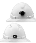 Pro Choice Hard Hat (V6) - Unvented, Full Brim, 6 Point Ratchet Harness C/w Lamp Bracket - HH6FBLB PPE Pro Choice WHITE  