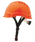 Pro Choice Airborne Linesman Hard Hat Unvented Micro Peak, 6 Point Ratchet Harness - HH6MP PPE Pro Choice ORANGE  