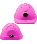 Pro Choice Hard Hat (V9) - Vented, 6 Point Push-lock Harness C/w Lamp Bracket X 20 - HHV9LB PPE Pro Choice FLURO PINK  