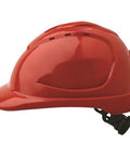 Pro Choice Hard Hat (V9) - Vented, 6 Point Ratchet Harness  - HHV9R PPE Pro Choice RED  