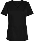 Winning Spirit Ladies Scrub Top M7640 Health & Beauty Winning Spirit Black 2XS 