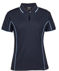 JB'S Wear Women’s Piping Work Polo 7LPI Casual Wear Jb's Wear Navy/Lt Blue 8 