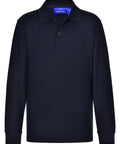 Kids Poly/Cotton Pique Long Sleeve Polo PS12K Winning Spirit