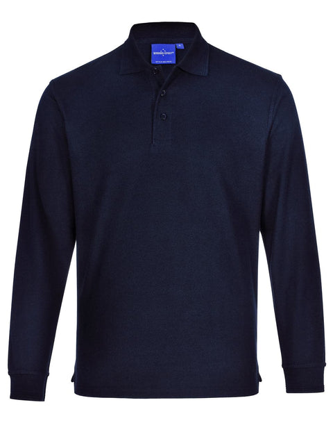 Winning Spirit Traditional Poly/Cotton Unisex Polo Shirt PS12 Casual Wear Winning Spirit Navy XS 