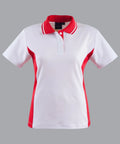 Teammate Polo Shirt Ladies  PS74 Casual Wear Winning Spirit 8 White/Red 