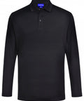 Mens Bamboo Charcoal Eco Fabric Long Sleeve Polo PS89 Winning Spirit