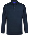 Mens Bamboo Charcoal Eco Fabric Long Sleeve Polo PS89 Winning Spirit