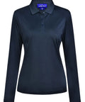 Ladies Bamboo Charcoal  Eco Fabric Long Sleeve Polo PS90 - City Workwear