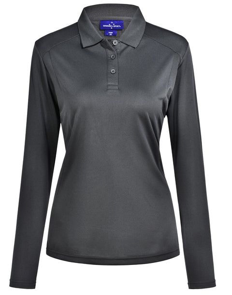 Ladies Bamboo Charcoal  Eco Fabric Long Sleeve Polo PS90