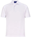Winning Spirit Men's Sustainable Poly/Cotton Corporate Polo Shirt PS91 Casual Wear Winning Spirit White XS 