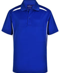 Winning Spirit Kid's Sustainable Poly/Cotton Polo Shirt PS93K Casual Wear Winning Spirit Electric Blue/Whtie 4K 