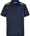 Winning Spirit Kid's Sustainable Poly/Cotton Polo Shirt PS93K Casual Wear Winning Spirit Navy/Gold 4K 