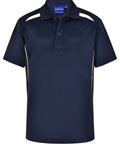 Winning Spirit Kid's Sustainable Poly/Cotton Polo Shirt PS93K Casual Wear Winning Spirit Navy/White 4K 