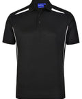 Winning Spirit Men's Sustainable Poly-Cotton Contrast Polo PS93 Casual Wear Winning Spirit Black/White XS 