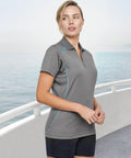 Winning Spirit Women's Sustainable Poly-Cotton Contrast Polo PS94 Casual Wear Winning Spirit   