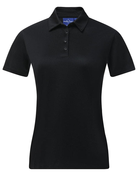 Women's Sustainable Jacquard Knit Polo Shirt PS96