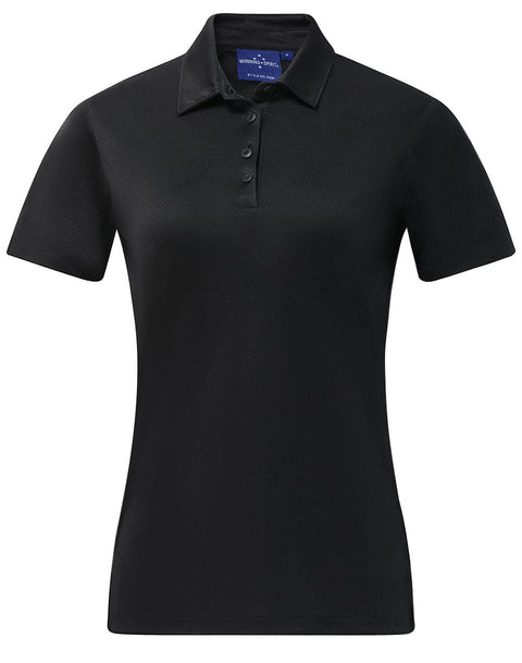 Women's Sustainable Jacquard Knit Polo Shirt PS96