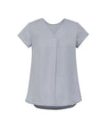 Biz Corporates Kayla V-Neck Pleat Blouse RB967LS - Flash Uniforms 