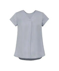 Biz Corporates Kayla V-Neck Pleat Blouse RB967LS - Flash Uniforms 