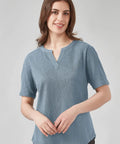 Biz Corporates Ruche Short Sleeve Blouse RU568LS Biz Corporates