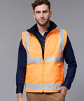 VIC Rail Hi Vis Reversible Safety Unisex Vest SW76 Work Wear Winning Spirit   